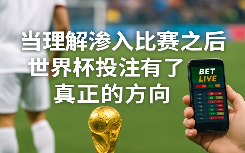 当理解渗入比赛之后，世界杯投注有了真正的方向