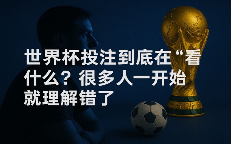 世界杯投注到底在“看”什么？很多人一开始就理解错了